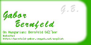 gabor bernfeld business card